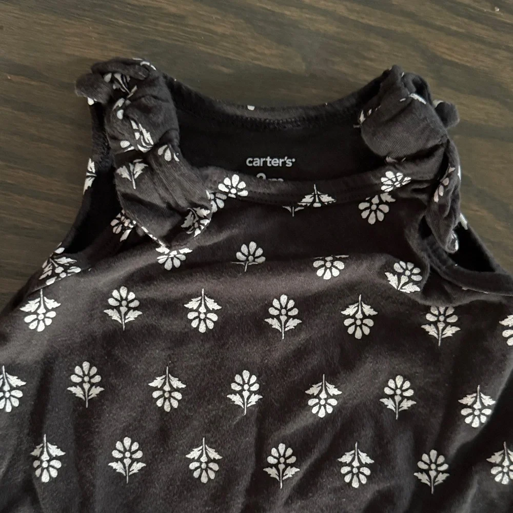 Carter's Baby Floral Print Cotton Romper | 3 Months